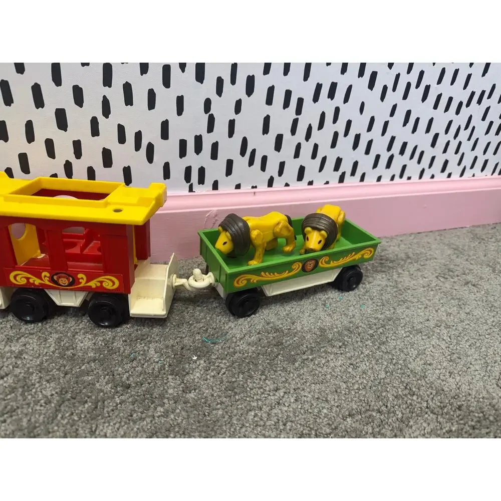 Fisher Price Little People vintage Circus Train 7 pieces Locomotive Caboose 991 - Picture 5 of 9